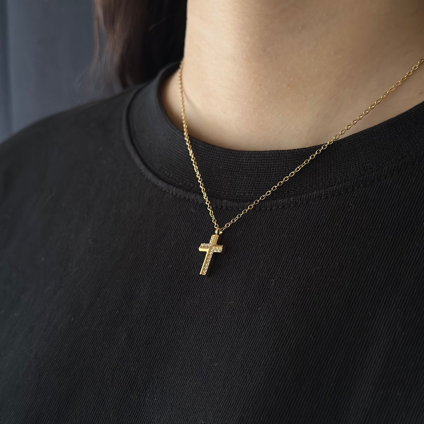 Half Cross Necklace