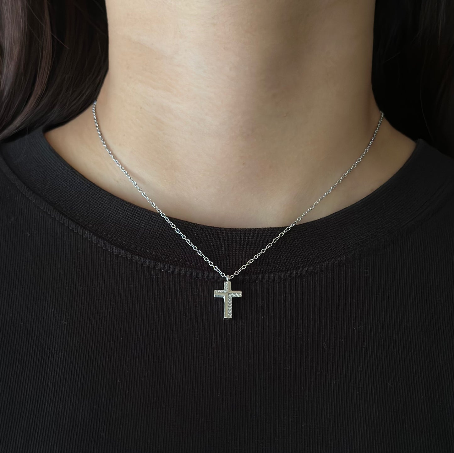 Half Cross Necklace