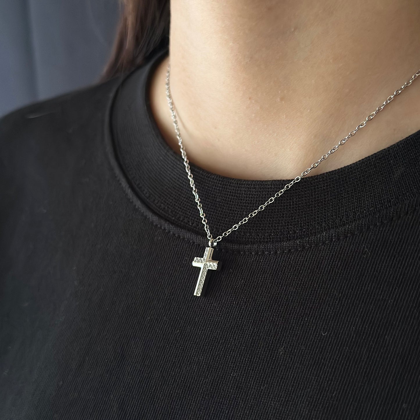 Half Cross Necklace