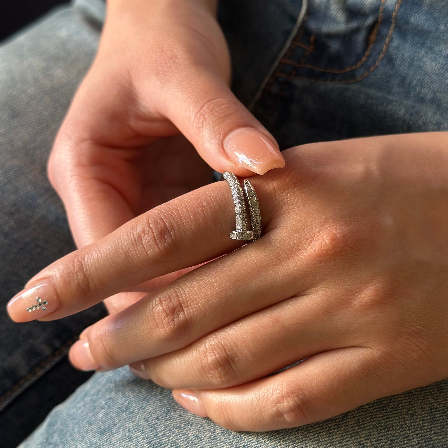 Glitter Nail Ring