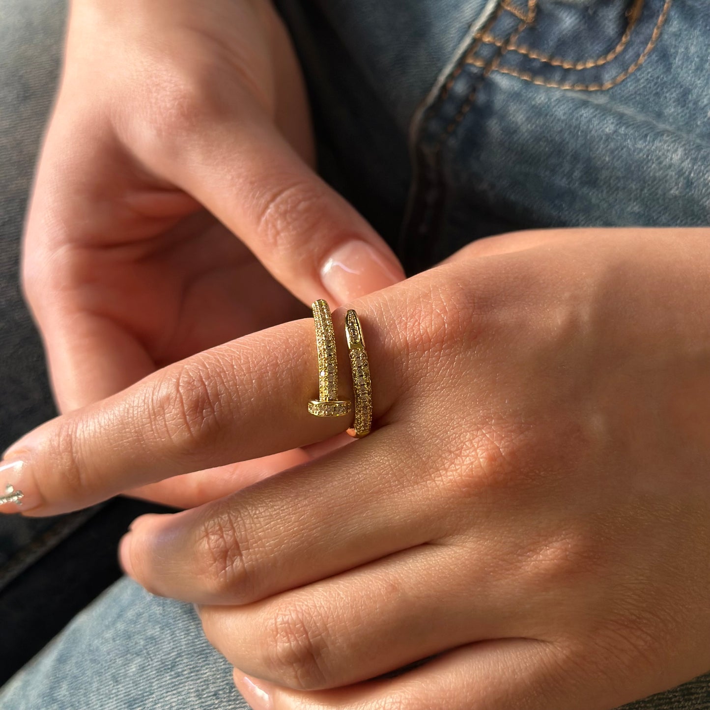 Glitter Nail Ring