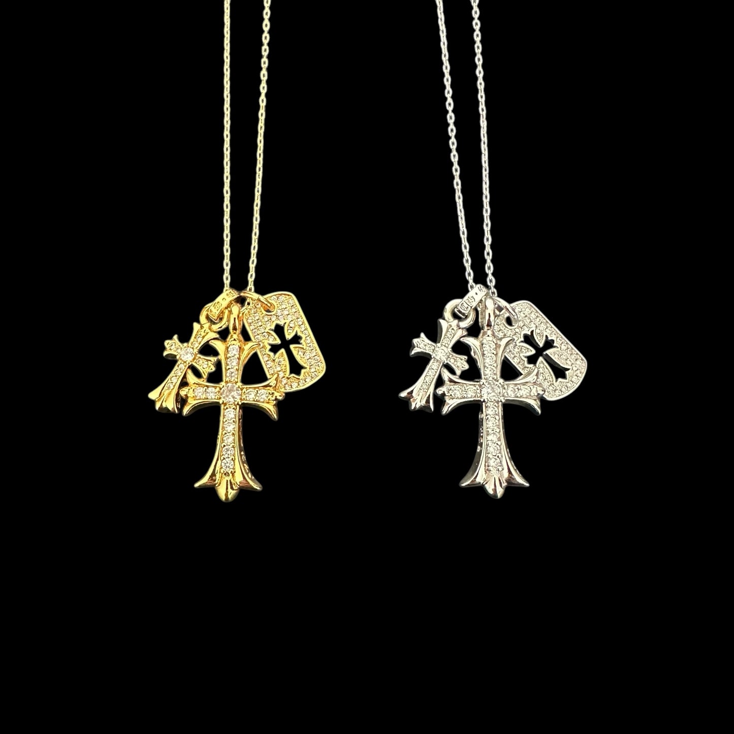 Triple Cross Necklace
