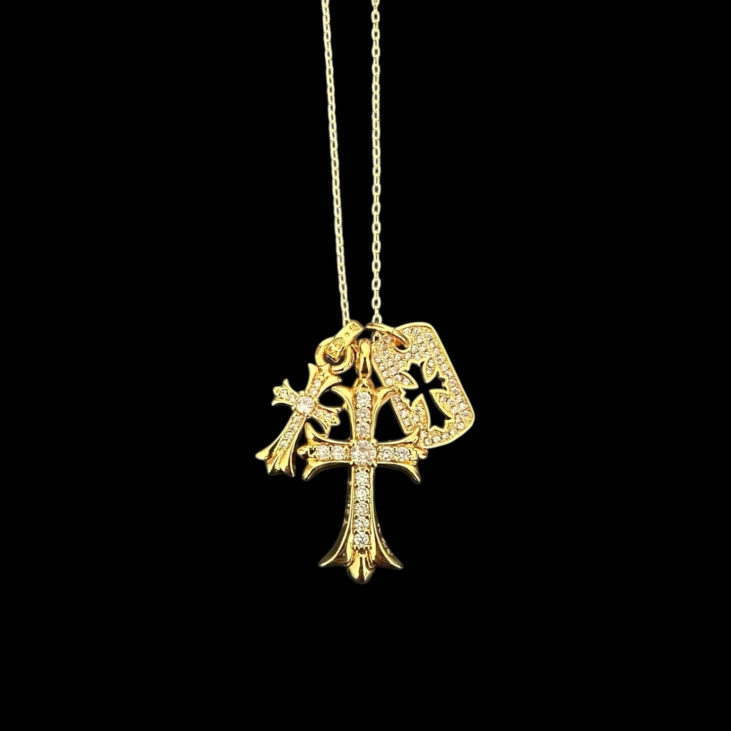 Triple Cross Necklace
