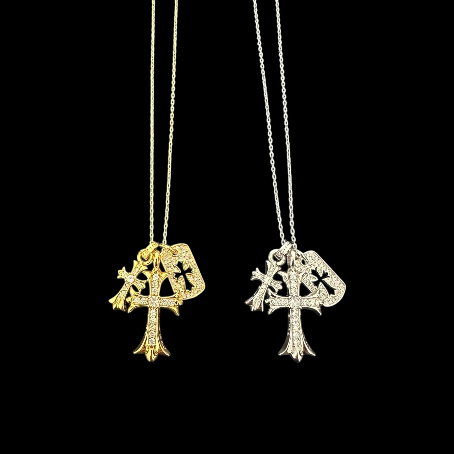 Triple Cross Necklace