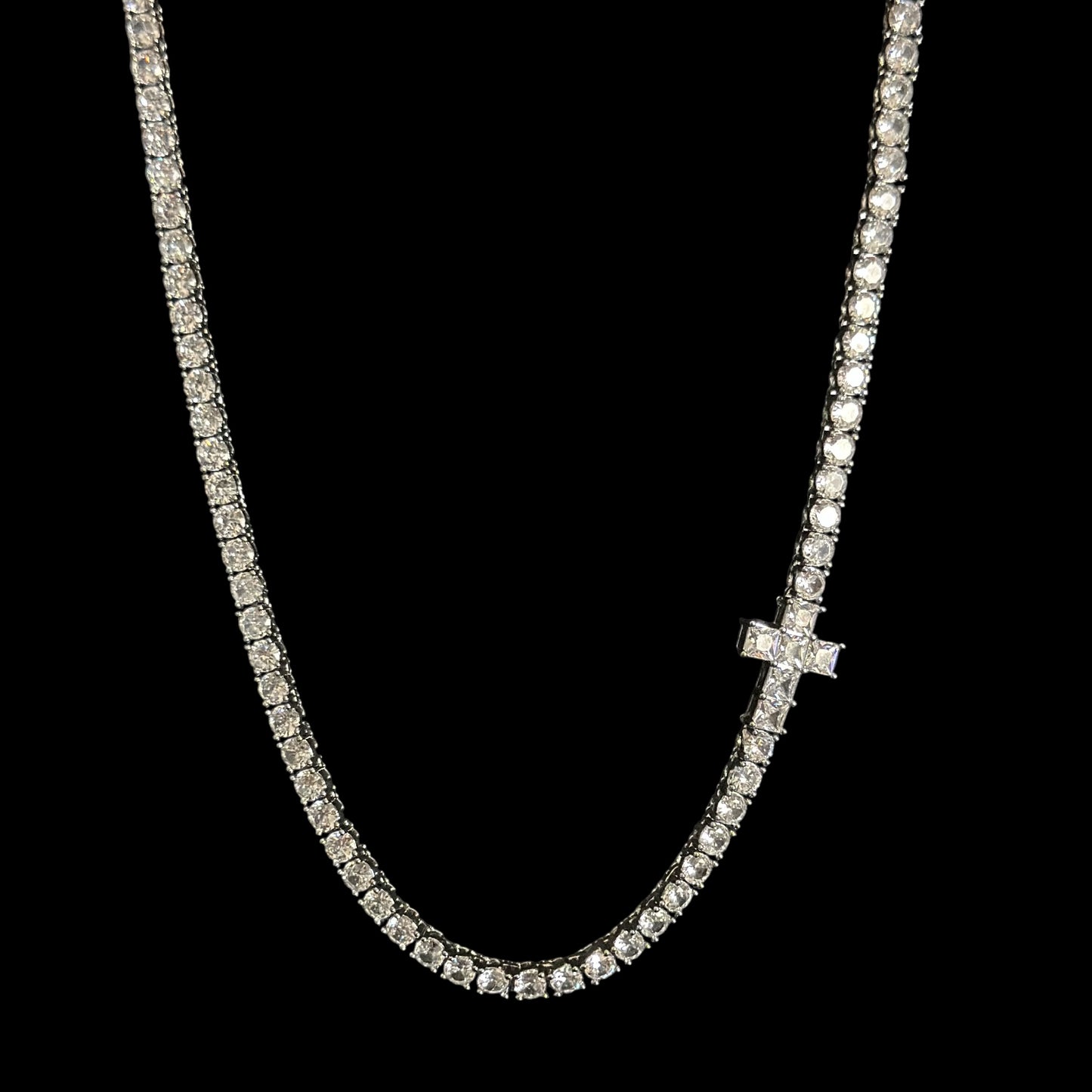 Cross Tennis Necklace