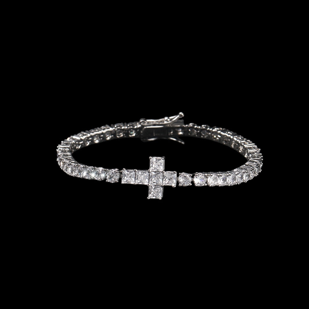 Cross Tennis Bracelet