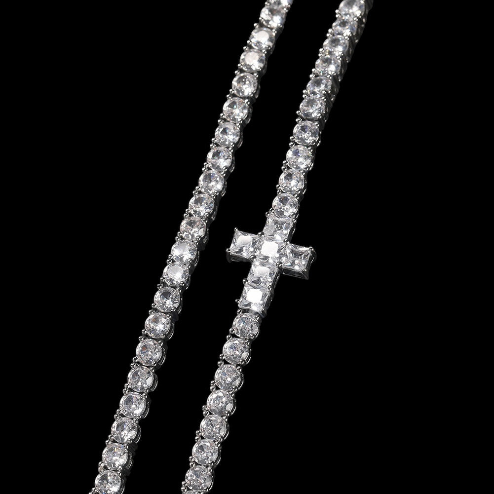 Cross Tennis Necklace