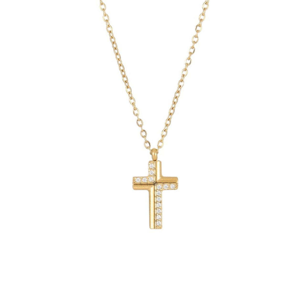 Half Cross Necklace