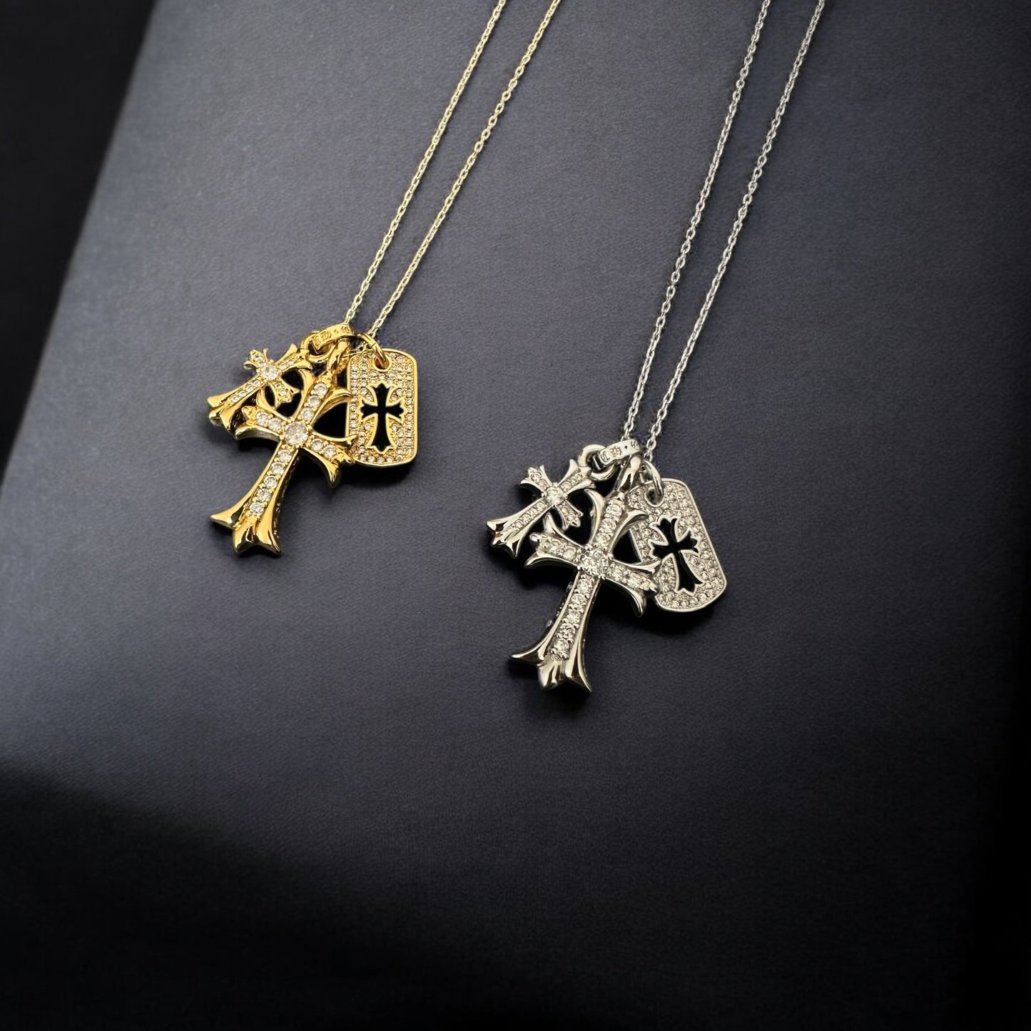 Triple Cross Necklace