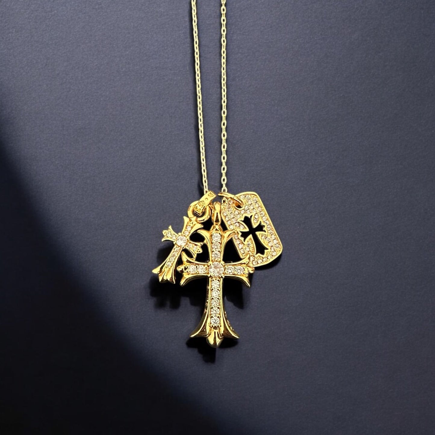 Triple Cross Necklace