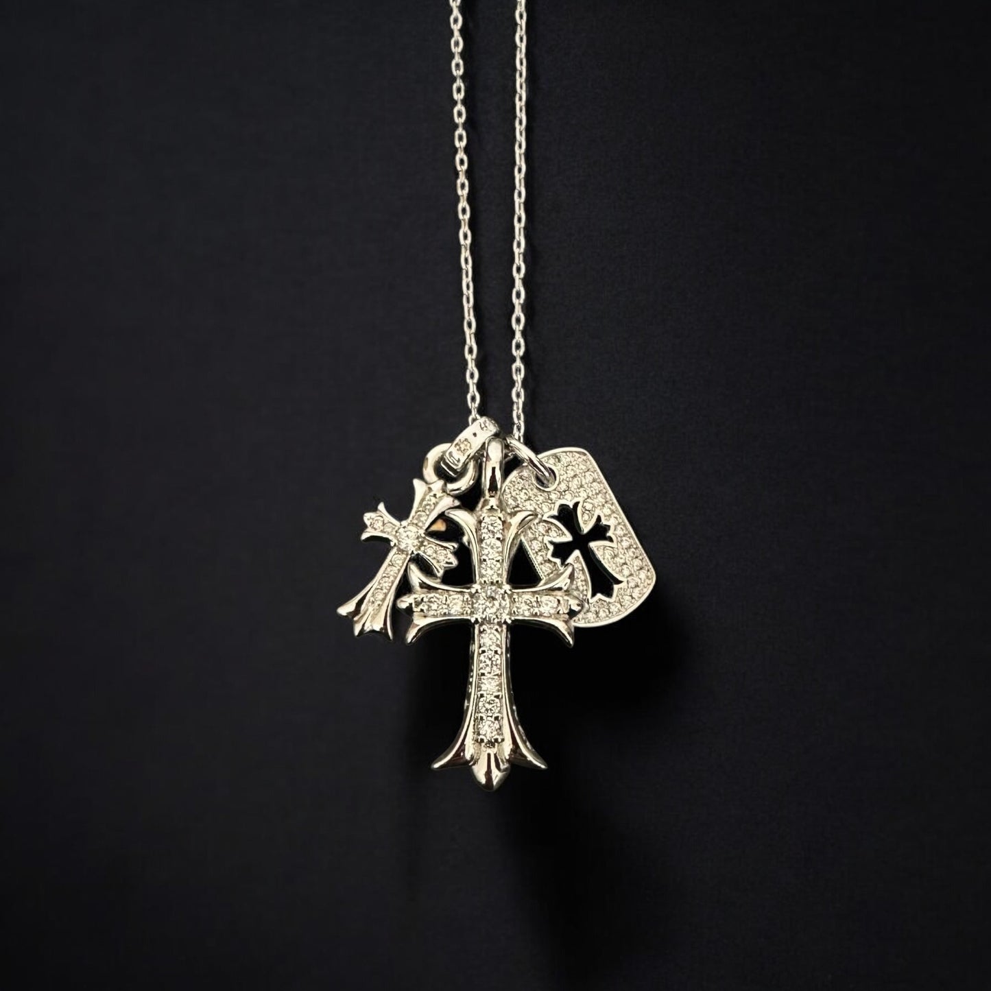 Triple Cross Necklace