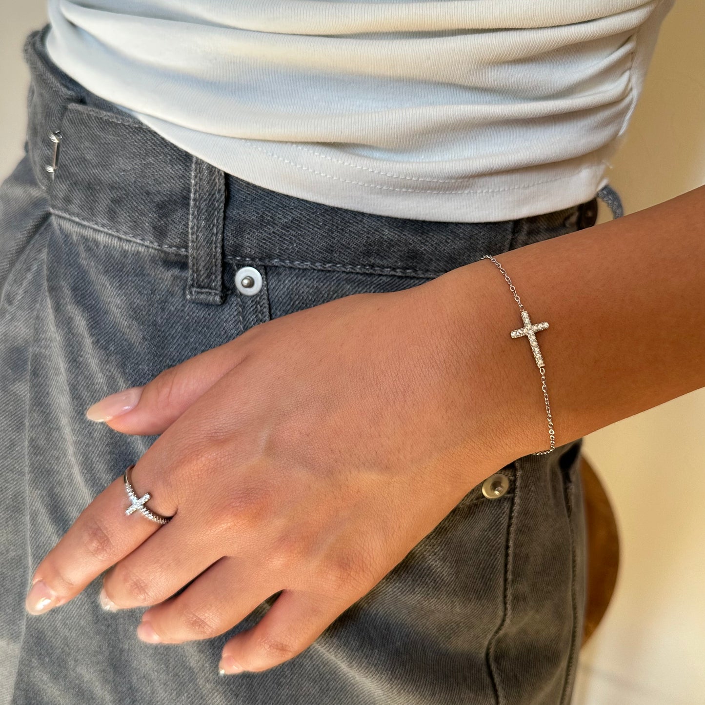 Cross Chain Bracelet