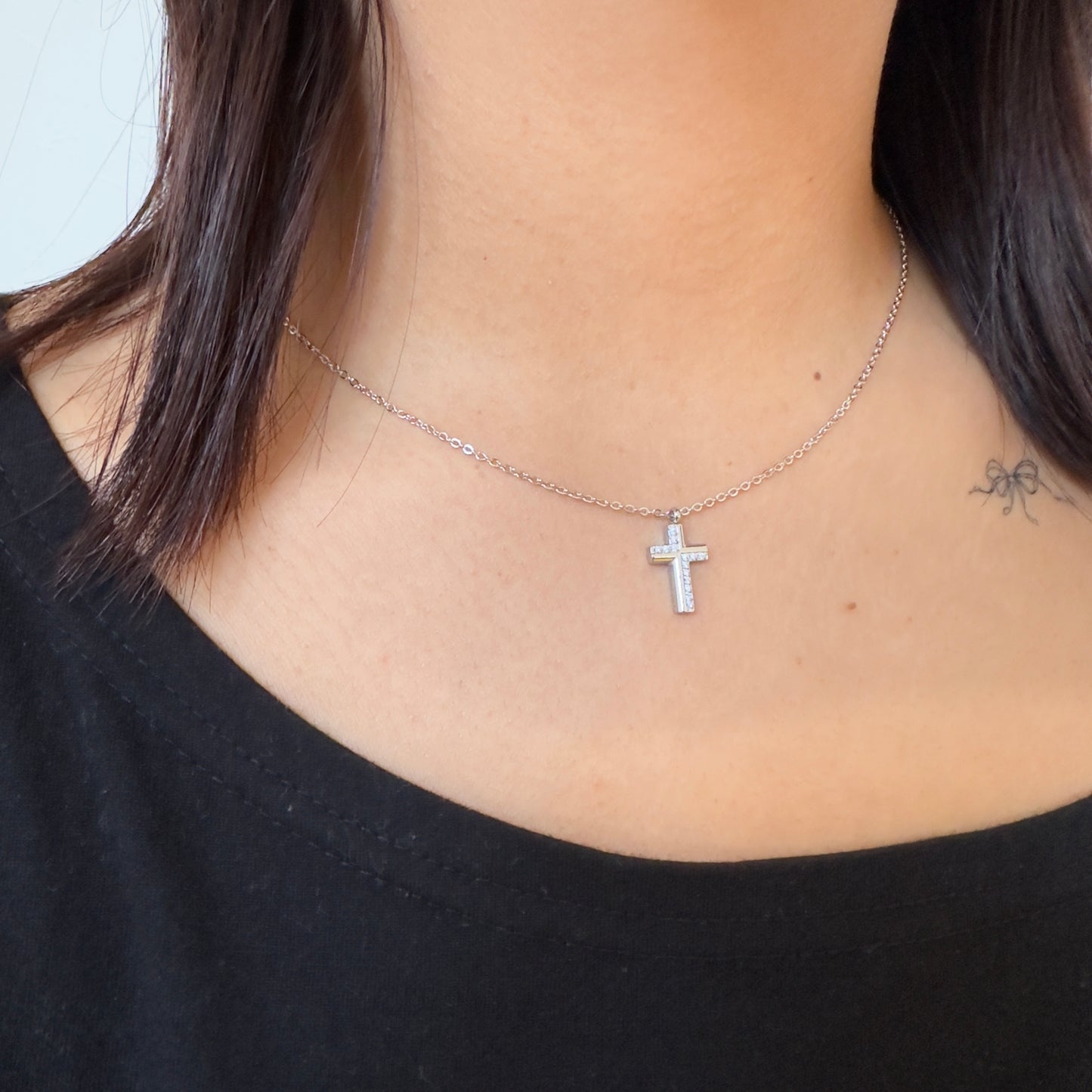 Half Cross Necklace