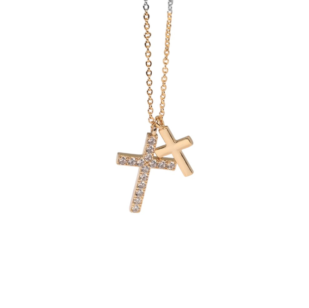 Double Cross Necklace