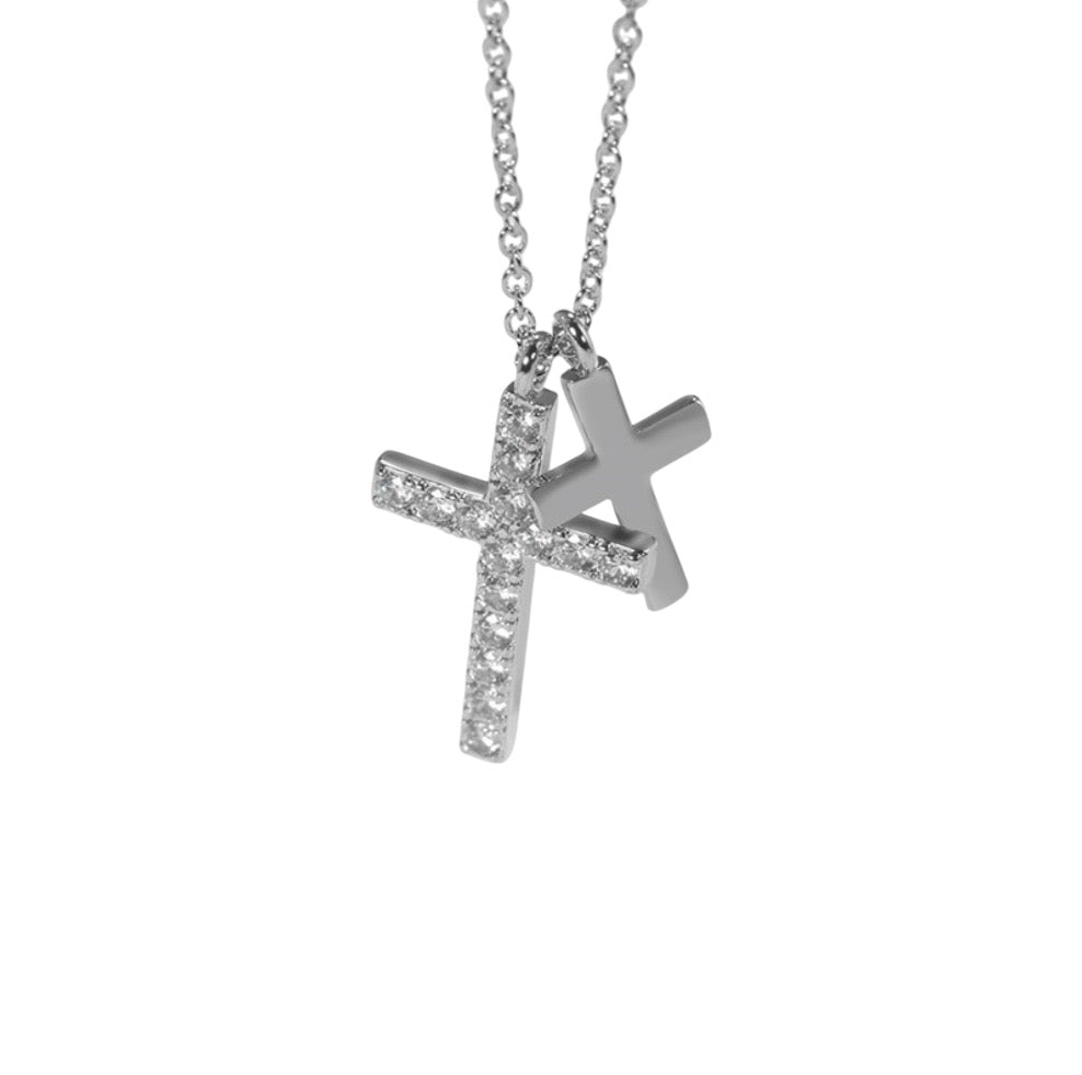 Double Cross Necklace