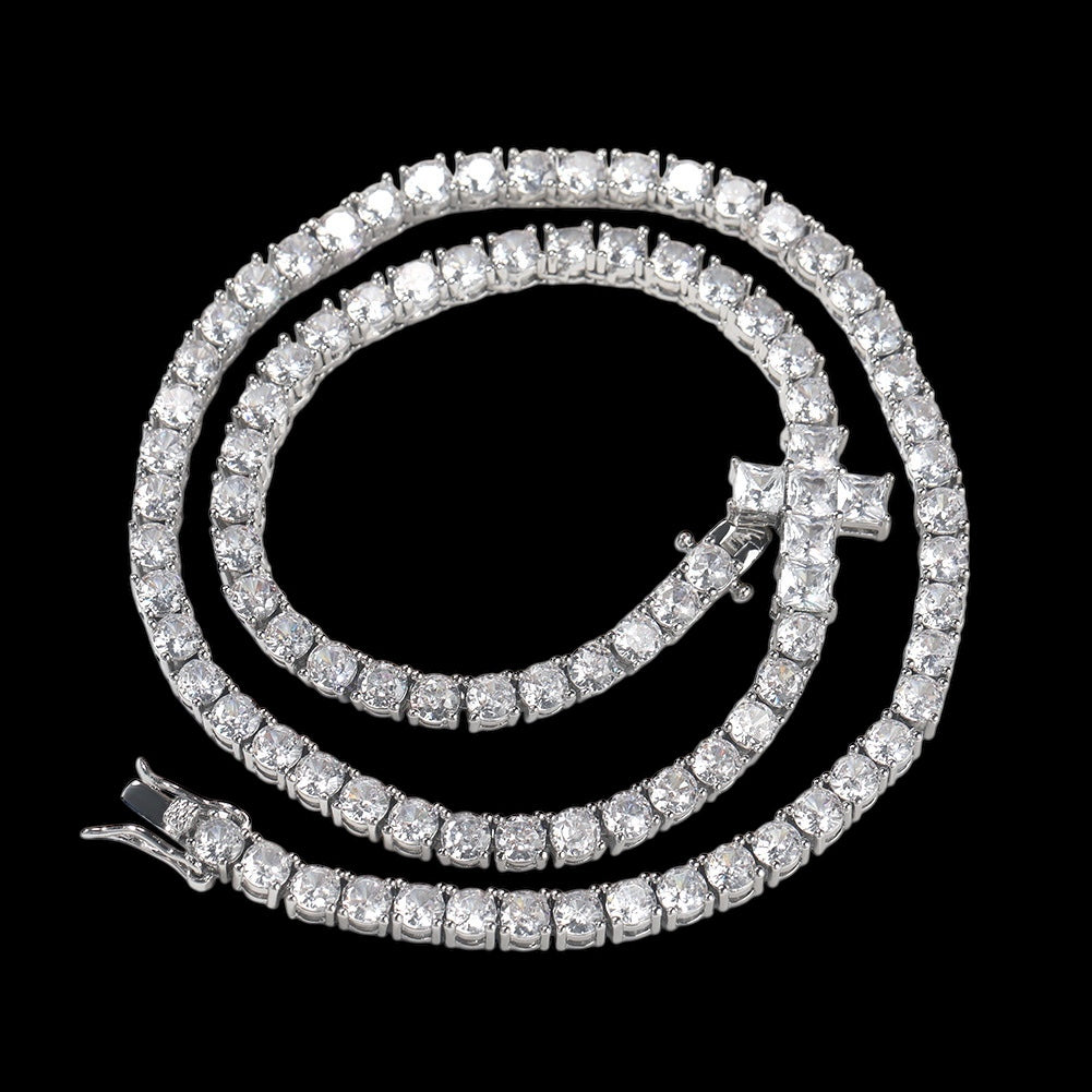 Cross Tennis Necklace